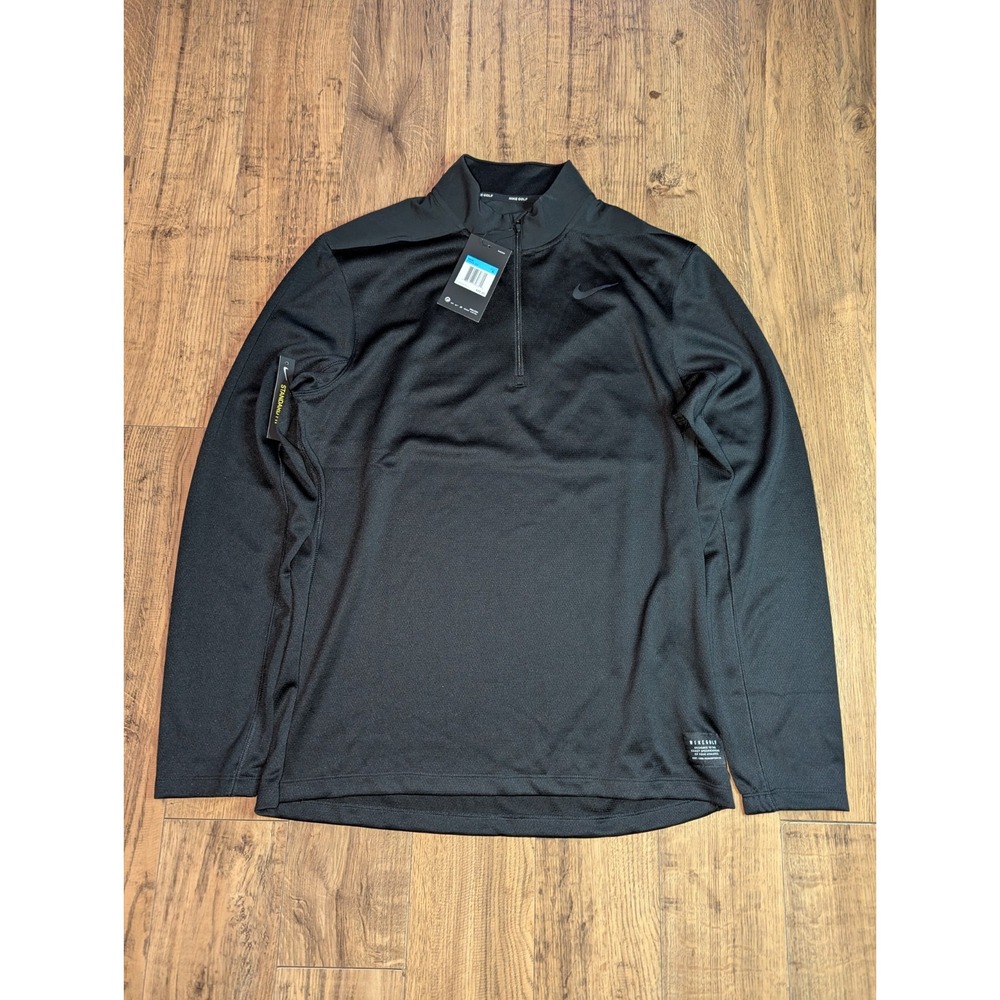 Nike Dry 1/2-Zip Cover-Up Size Medium Black AH5548-010